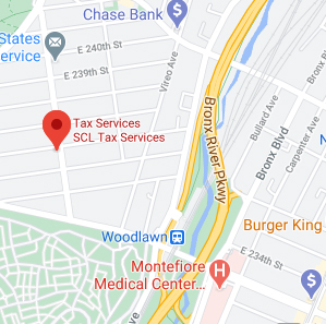 Location of SCL Tax Services in Bronx, NY on Google Map