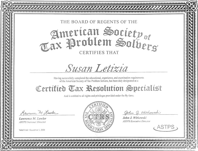 SCL certified tax resolution specialists