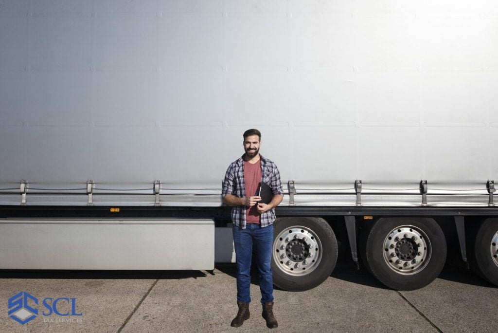 A truck driver ready for tax