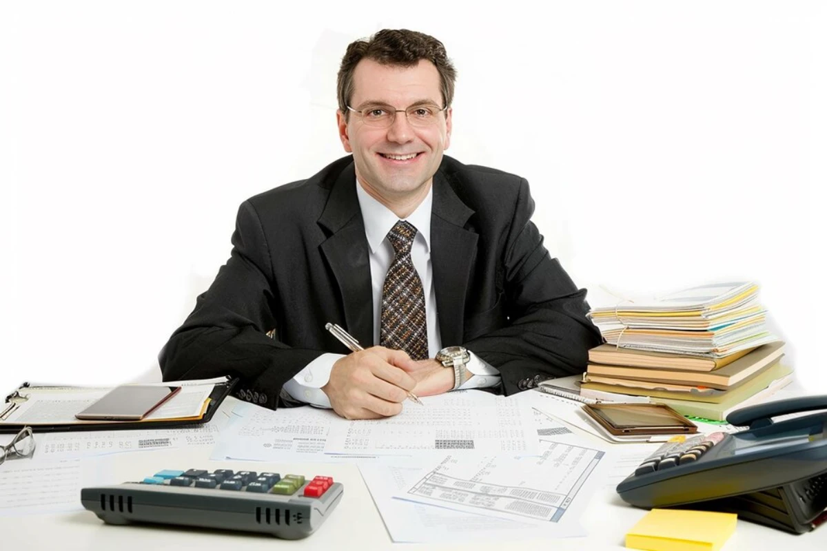 Photograph of a professional tax advisor