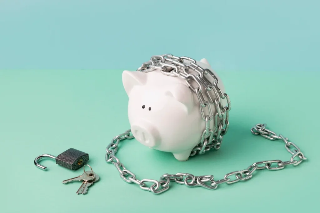 abstract financial freedom still life arrangement