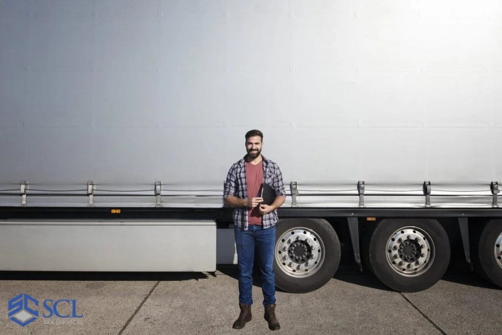 A truck driver ready for tax