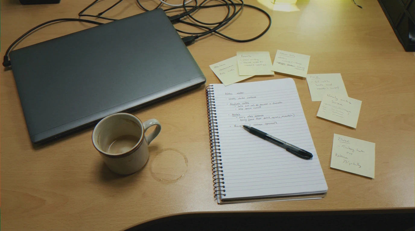 Empty workspace with tax documents
